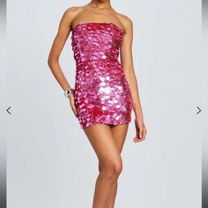 Pink sequins mini dress